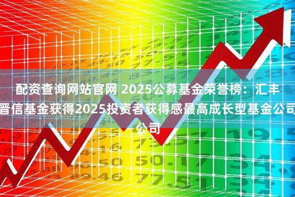 配资查询网站官网 2025公募基金荣誉榜：汇丰晋信基金获得2025投资者获得感最高成长型基金公司